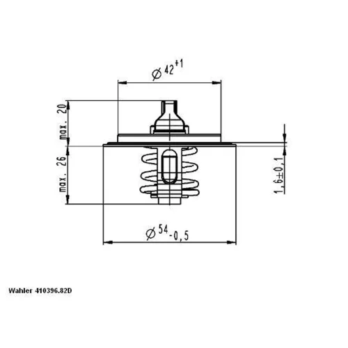 Termostat chladenia 410396.82D /WAHLER/