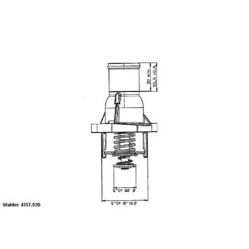 Termostat chladenia WAHLER 4357.92D