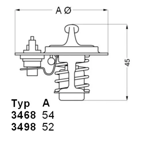 Termostat chladenia WAHLER 3498.88D