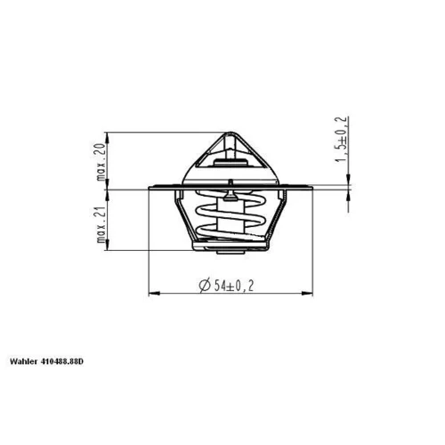 Termostat chladenia WAHLER 410488.88D