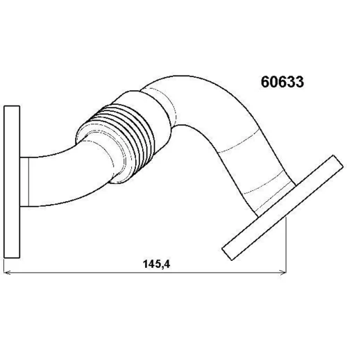 Potrubie EGR ventilu WAHLER 60633D