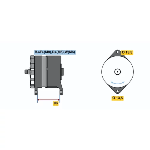 Alternátor BOSCH 0 120 689 538 - obr. 4