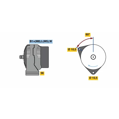 Alternátor BOSCH 0 124 525 147 - obr. 4