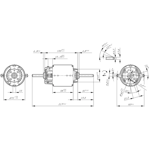 Elektromotor vnútorného ventilátora BOSCH 0 130 101 616 - obr. 6