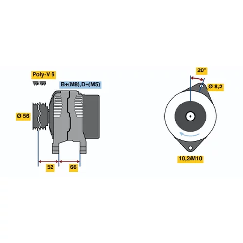 Alternátor BOSCH 0 986 039 931