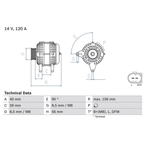 Alternátor BOSCH 0 986 041 860