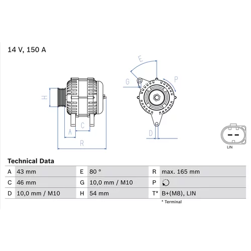 Alternátor BOSCH 0 986 047 960