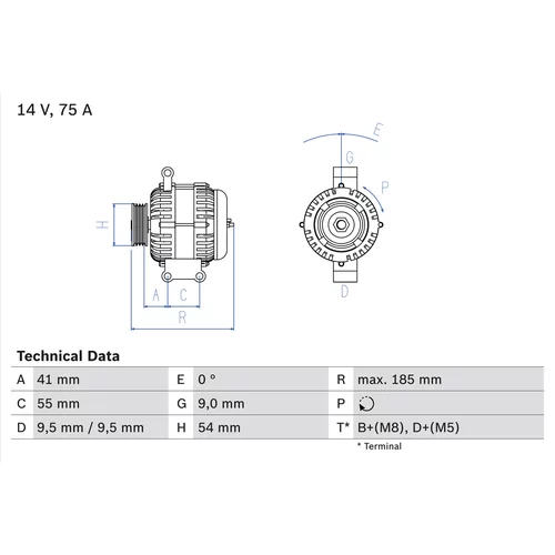 Alternátor BOSCH 0 986 048 781