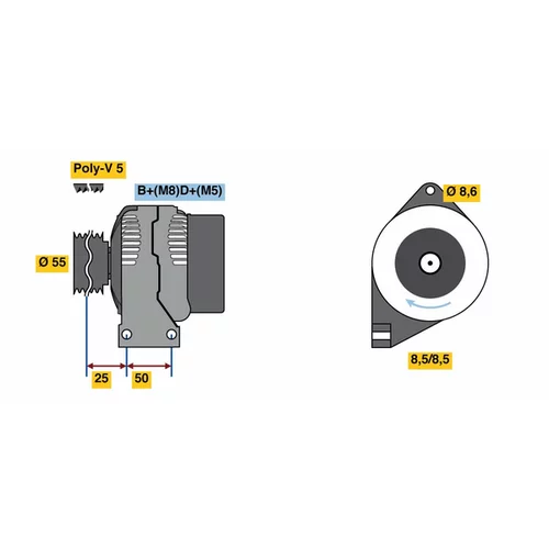 Alternátor BOSCH 0 986 049 540