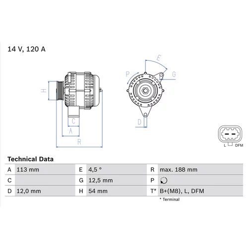 Alternátor BOSCH 0 986 080 370