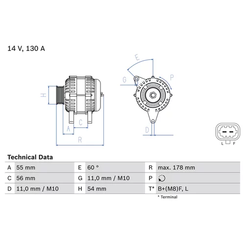 Alternátor BOSCH 0 986 083 120