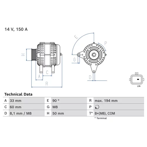 Alternátor BOSCH 0 986 084 690