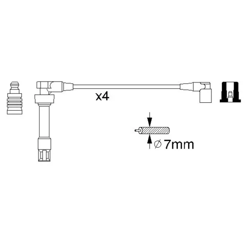Sada zapaľovacích káblov BOSCH 0 986 356 307 - obr. 4