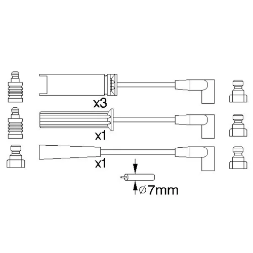 Sada zapaľovacích káblov BOSCH 0 986 356 739 - obr. 4