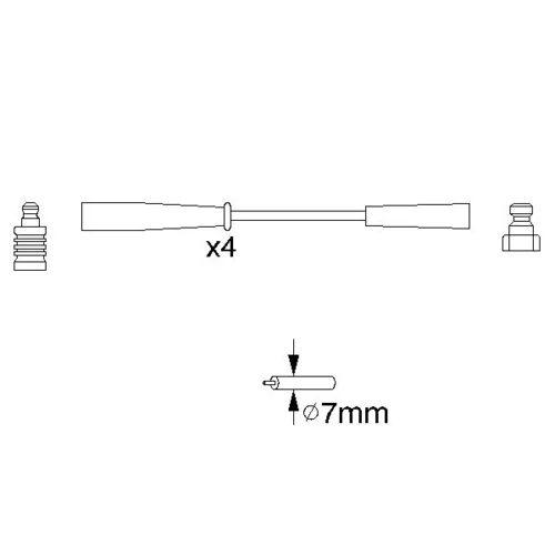 Sada zapaľovacích káblov BOSCH 0 986 356 817 - obr. 4