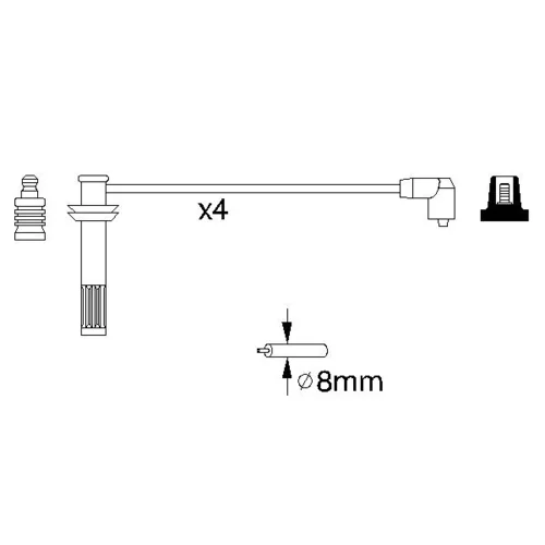 Sada zapaľovacích káblov BOSCH 0 986 356 892 - obr. 4