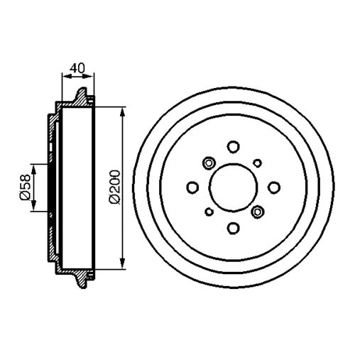 Brzdový bubon 0 986 477 141 /BOSCH/