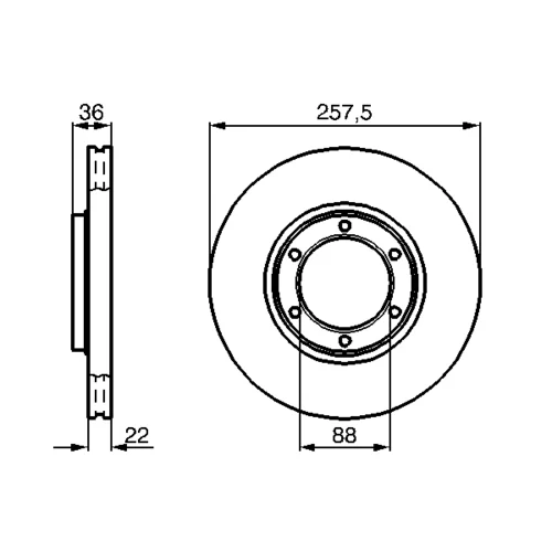 Brzdový kotúč 0 986 478 596 /BOSCH/