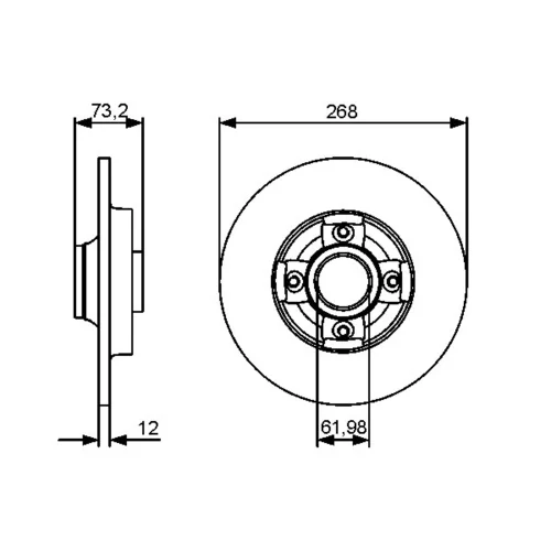 Brzdový kotúč 0 986 479 383 /BOSCH/ - obr. 4