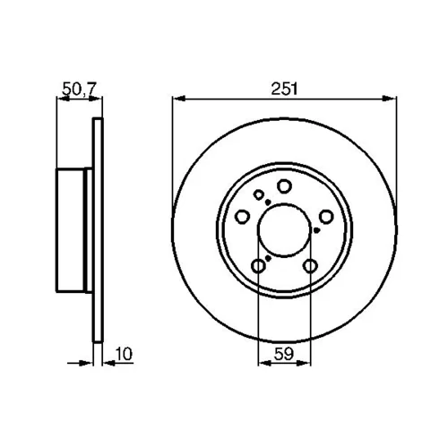 Brzdový kotúč 0 986 479 B31 /BOSCH/ - obr. 4