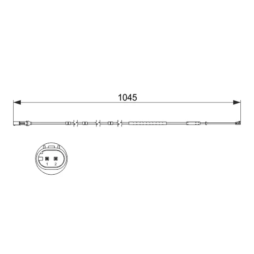 Výstražný kontakt opotrebenia brzdového obloženia BOSCH 1 987 474 551 - obr. 4