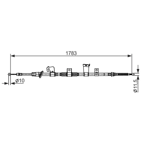 Ťažné lanko parkovacej brzdy BOSCH 1 987 482 571