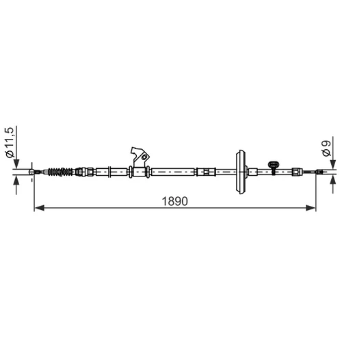 Ťažné lanko parkovacej brzdy BOSCH 1 987 482 885 - obr. 4