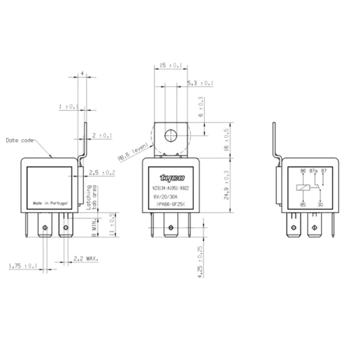 Rele, riadiaca jednotka-Motormanagement BOSCH 0 332 204 001 - obr. 2