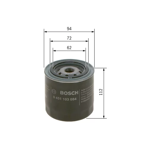 Olejový filter BOSCH 0 451 103 084 - obr. 4