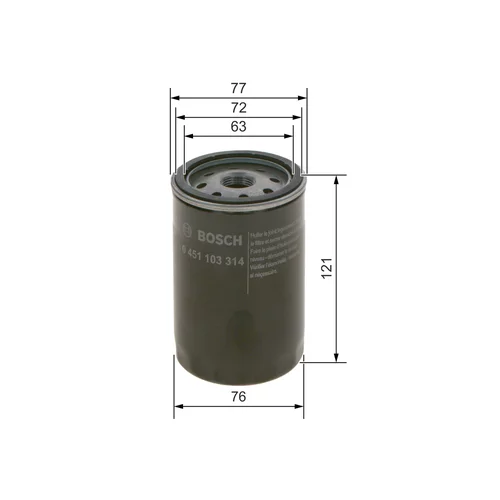 Olejový filter BOSCH 0 451 103 314 - obr. 4