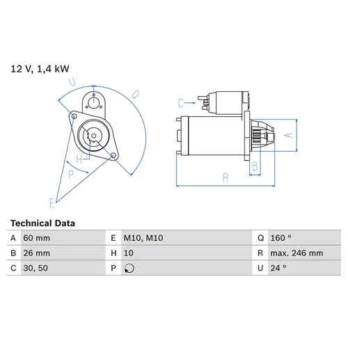 Štartér 0 986 019 500 /BOSCH/ - obr. 4