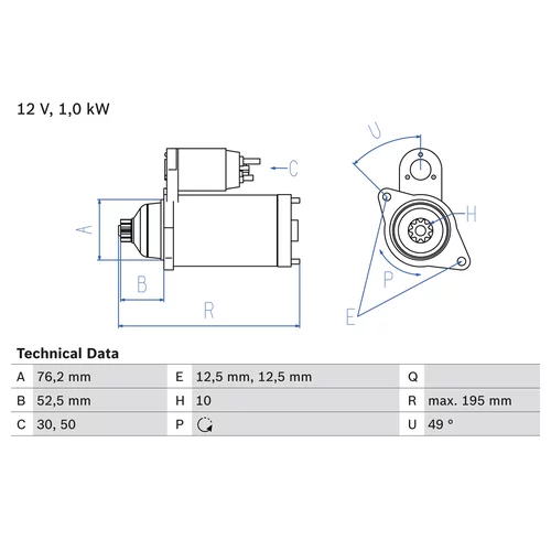 Štartér 0 986 020 220 /BOSCH/ - obr. 4