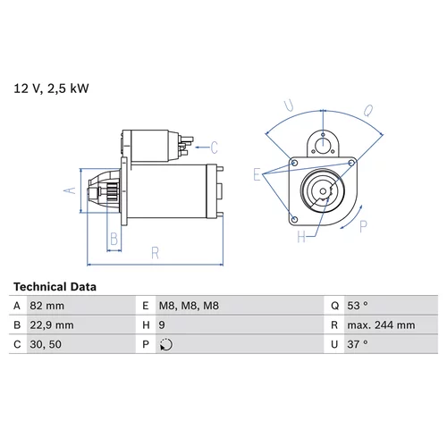 Štartér 0 986 023 120 /BOSCH/ - obr. 3