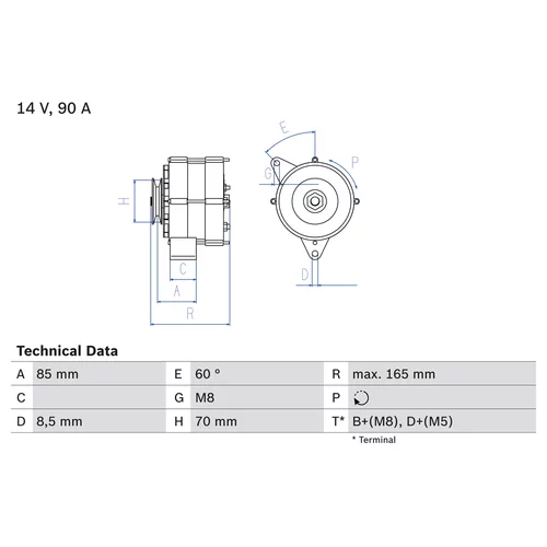 Alternátor BOSCH 0 986 034 160