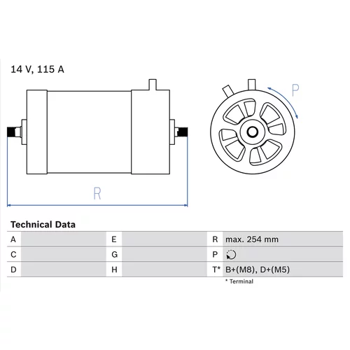 Alternátor BOSCH 0 986 039 870