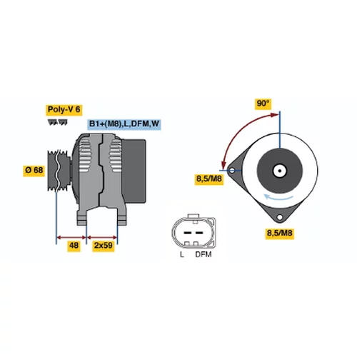 Alternátor BOSCH 0 986 041 900