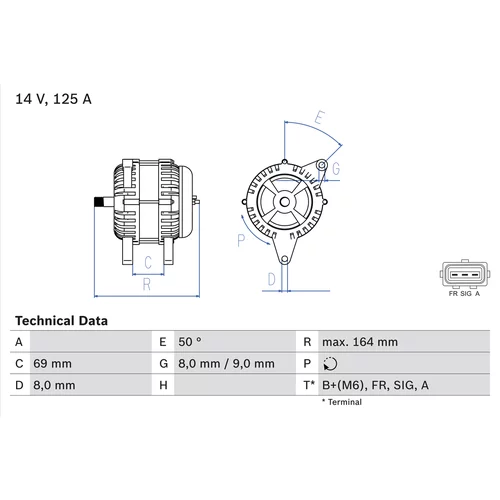 Alternátor BOSCH 0 986 049 181