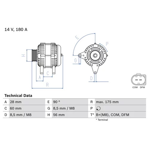 Alternátor 0 986 080 090 /BOSCH/