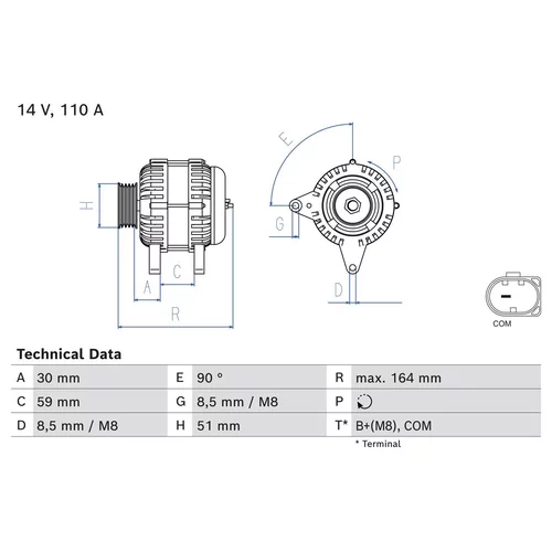 Alternátor BOSCH 0 986 084 760