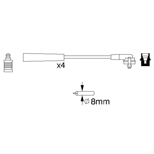 Sada zapaľovacích káblov BOSCH 0 986 356 700 - obr. 4