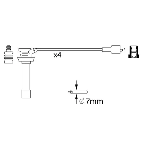 Sada zapaľovacích káblov BOSCH 0 986 356 810 - obr. 4