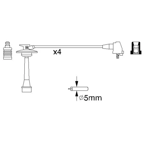 Sada zapaľovacích káblov BOSCH 0 986 356 933 - obr. 4