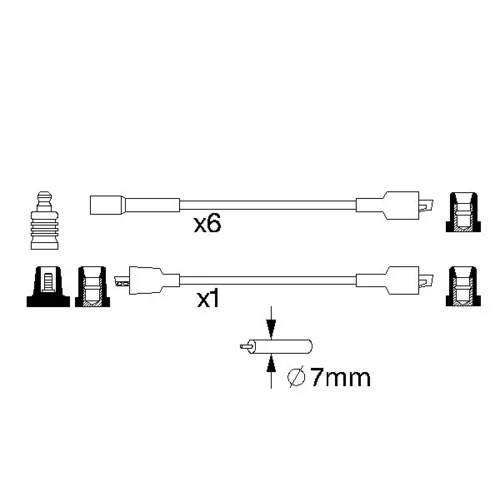 Sada zapaľovacích káblov BOSCH 0 986 357 011 - obr. 4