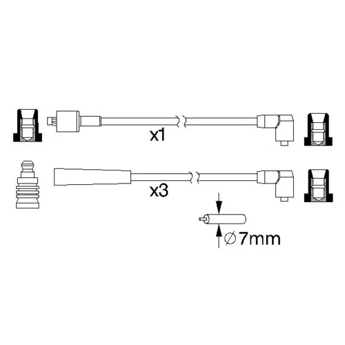 Sada zapaľovacích káblov BOSCH 0 986 357 169 - obr. 4