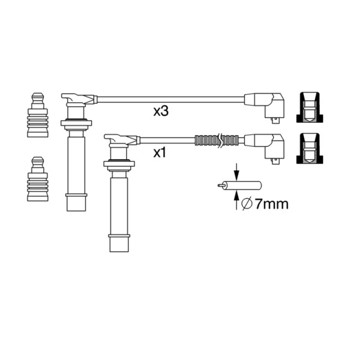 Sada zapaľovacích káblov BOSCH 0 986 357 239 - obr. 4