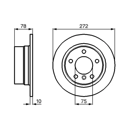 Brzdový kotúč 0 986 478 641 /BOSCH/