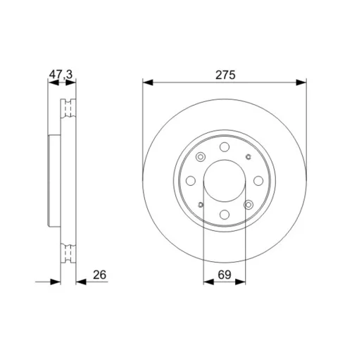 Brzdový kotúč 0 986 479 369 /BOSCH/ - obr. 4