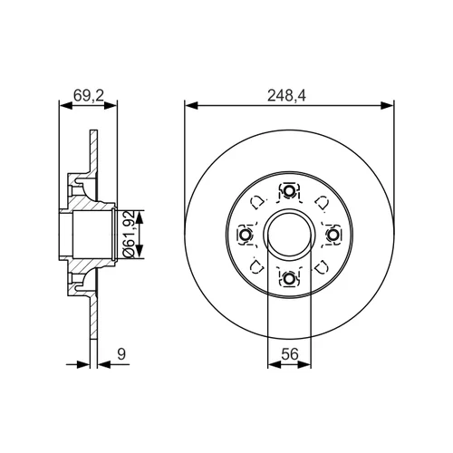 Brzdový kotúč 0 986 479 S43 /BOSCH/