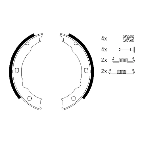Sada brzd. čeľustí parkov. brzdy BOSCH 0 986 487 579 - obr. 4