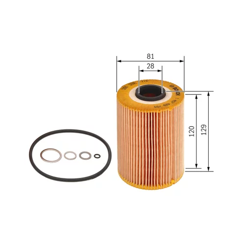 Olejový filter BOSCH 1 457 429 755 - obr. 4